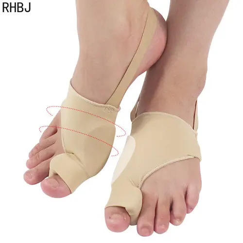 Imagen 1 del producto RHBJ-martillo protector de Hallux Valgus, corrección de juanete, separadores de dedos, almohadillas elásticas, férula acolchada, ortopédica, alivia el dolor, 2 uds.