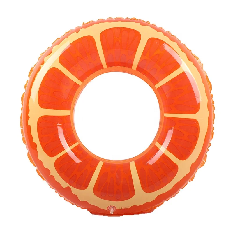 Custom logo / size of the pool floats fruit floats summer orange fruit pattern adult children's swimming ring