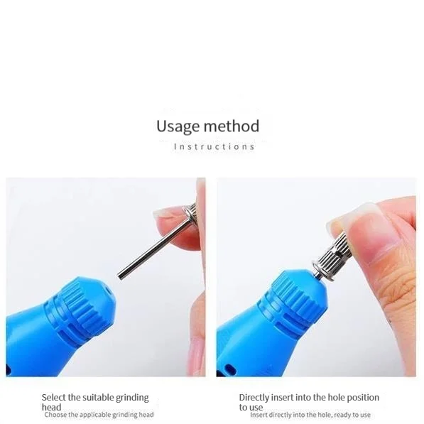 Azul Elétrico Prego Brocas Kit Remover Polidor Manicure Pedicure 6pcs Arquivo Bandas Máquina Art Pen Device Equipment