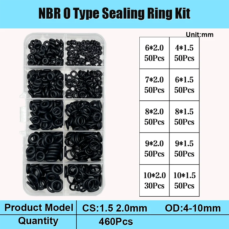 NBR Schwarze O-Ring-Dichtung, Gummidichtungen, Dichtungsring, Nitrilkautschuk, Hochdruck-O-Ringe, NBR Korrosion, ölbeständig, Dichtungsscheibe – Detail 8