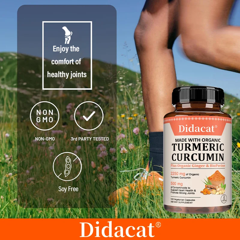 

Turmeric Curcumin Supplement with Black Pepper Extract - High Potency Organic Turmeric & Curcuminoids for Joint,Digestive Health