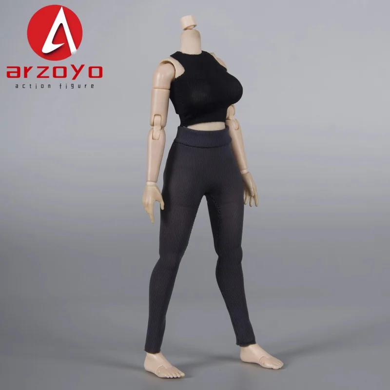 CHILI TOYS-pantalones de Yoga simples para mujer, mallas deportivas a escala 1/12, modelo de cuerpo de figura de acción de 6"