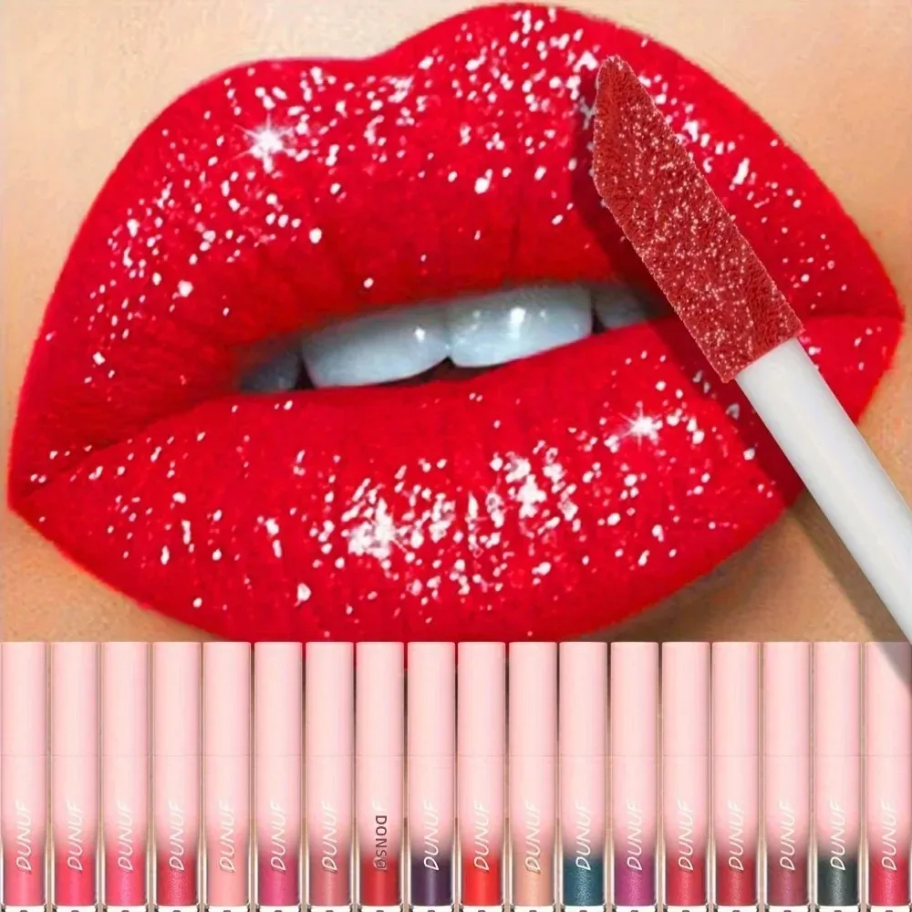 1 pçs batom perolado-brilho labial de longa duração à prova dwaterproof água fácil de pintar presente requintado maquiagem de palco maquiagem diária universal