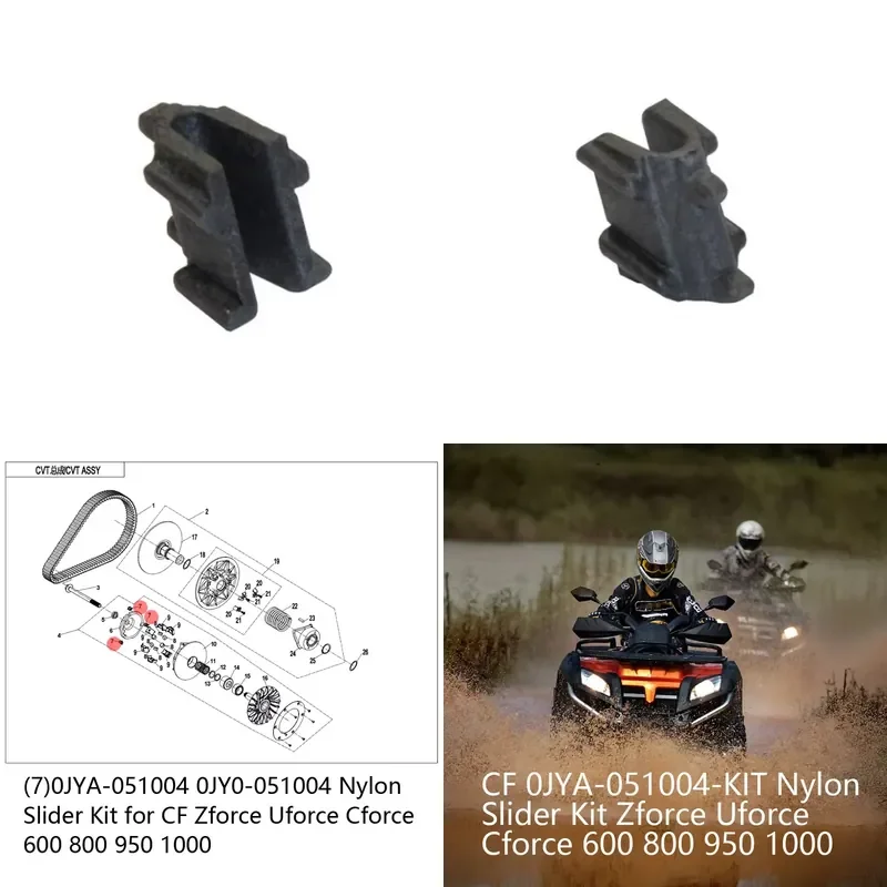 

i 1PCS CVT Clutch Drive Pulley Nylon Slider for CF CF850 Uforce Zforce 800 850 1000 OEM 0JYA-051004 0JY0-051004 UTV ATV Parts