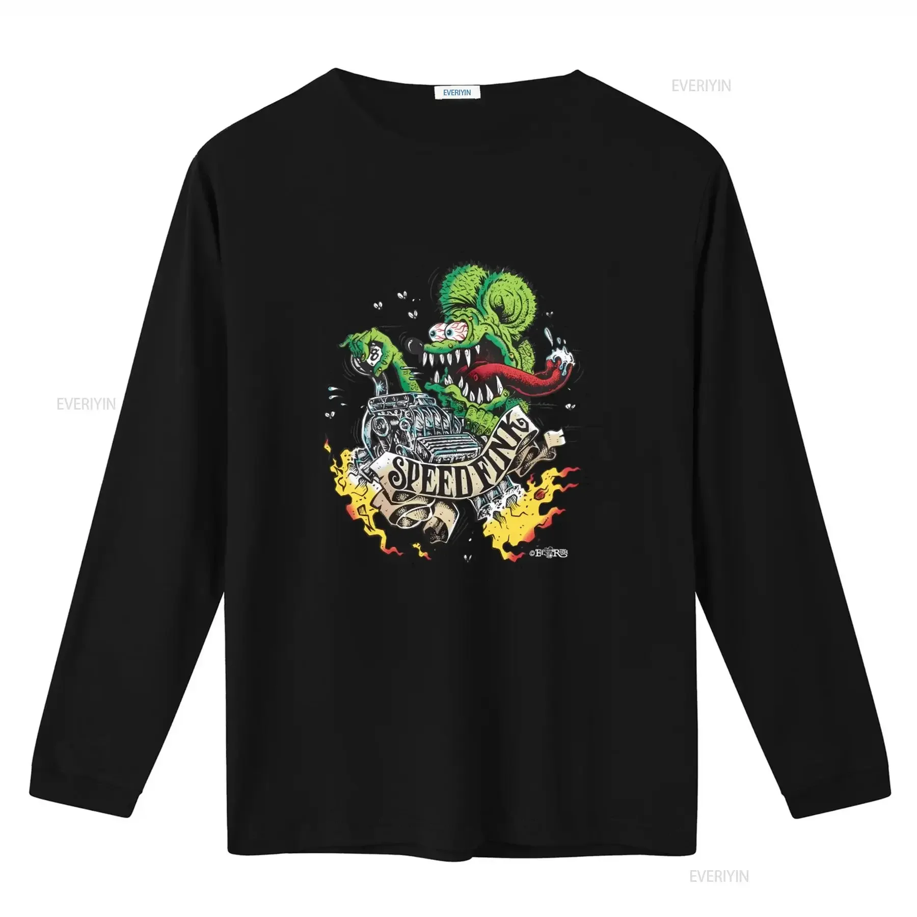 Men's Ed Big Daddy Roth Rat Fink Speed Engine White Cotton T Shirt M 3XL vintage Washed Unisex Breathable Slightly Versatile