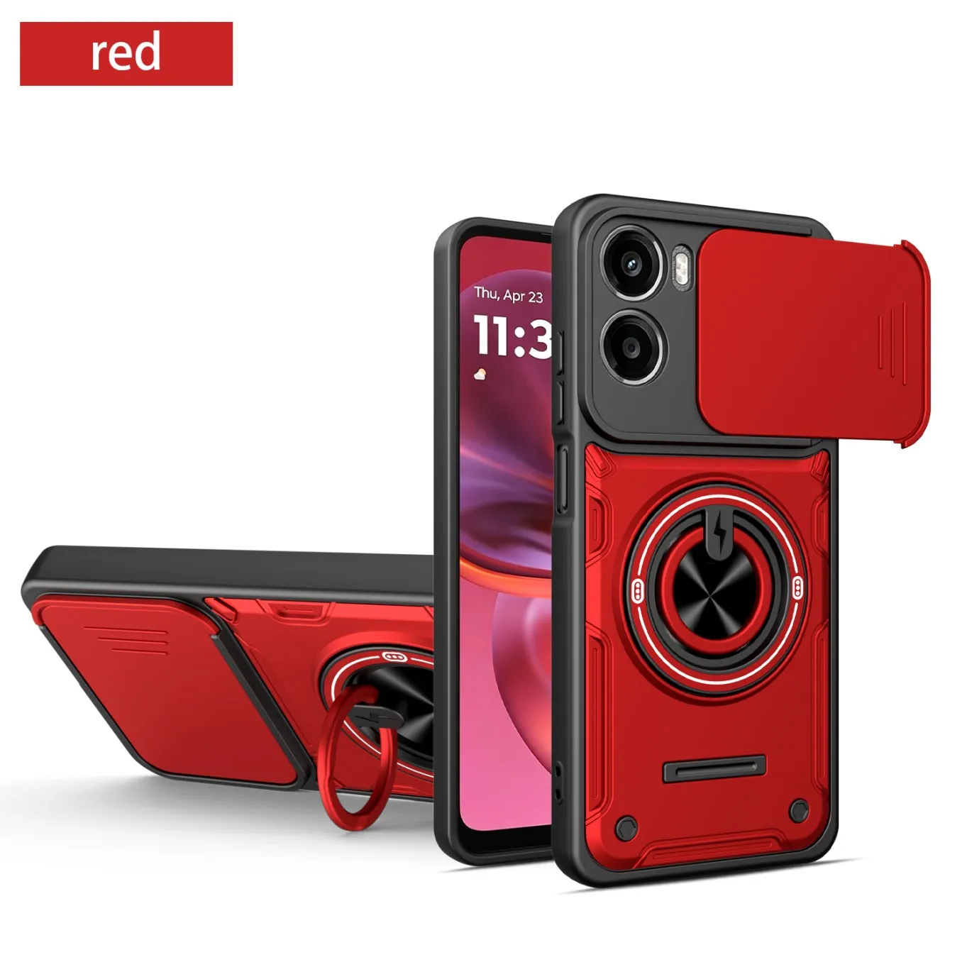 Stoßfeste Schutzhülle für Motorola Edge 70 60 Fusion Pro G86 G56 G06 G85 G15 G05 Kameralinsen-Schutz Magnetischer Ringständer Cover – Detail 14