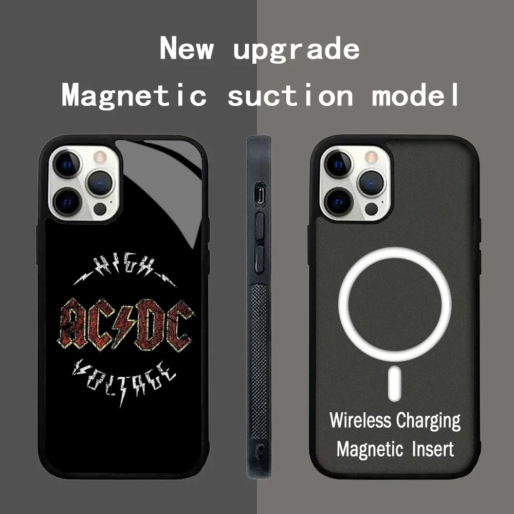 Pop band A-AC-D-DC telefon fall für iphone 15 14 13 pro max 11 12 mini alex spiegel für magsafe