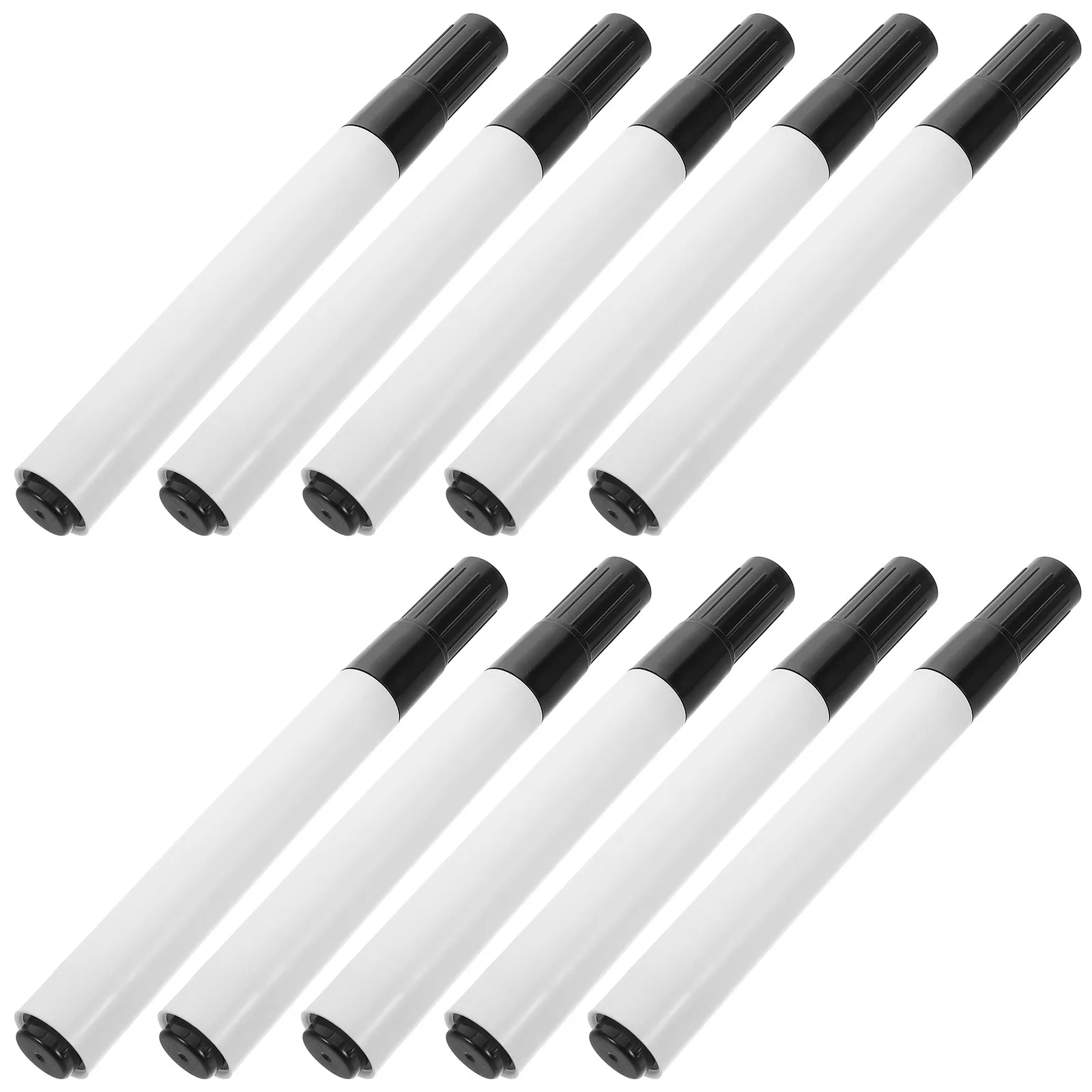 10Pcs Refillable Erasable Whiteboard Marker Empty Bodies Precision Crafted Smooth Flow Dry Erase Pens for Chalkboard Glassboard