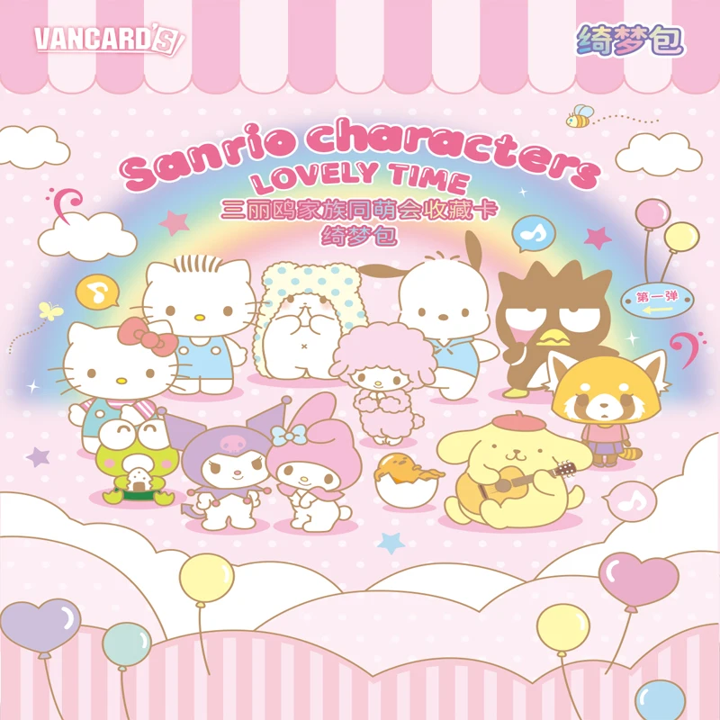 Oryginalna postać Sanrio Hello Kitty Pom Purin Pochacco karty kolekcjonerskie piękny czas kolekcja zabawek dla dziewczynek prezent świąteczny