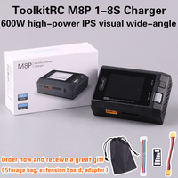 ToolkitRC M8P 600W 20A DC Balance Charger Discharger for 1-8S Lipo Battery Checker ESC Tester Receiver