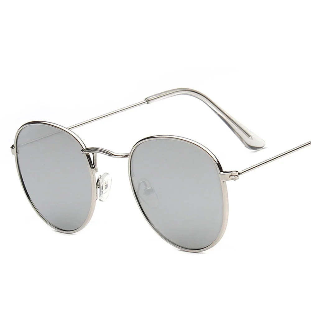Vintage lustrzane okulary przeciwsłoneczne męskie i damskie okulary przeciwsłoneczne Retro z metalową ramką wyjściowy modny okularów