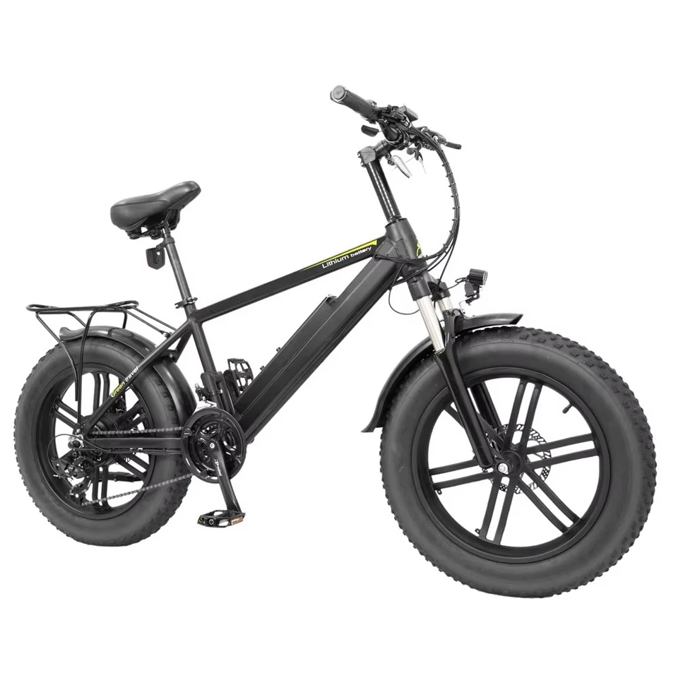 20 Inch Fat Tire Ebike 48V 500W 1000W Electric Bicycle 750W Mountain E Bike Power Assisted E-bicycle image 2