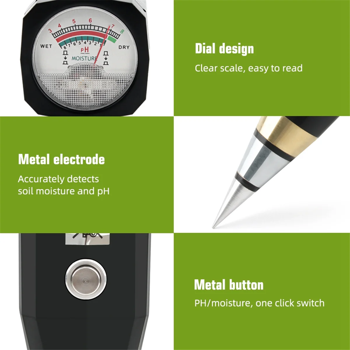 N18R PH-метр почвы PH-метр измеритель влажности почвы тестер влажности почвы для сада в горшках овощная теплица детектор посадки B