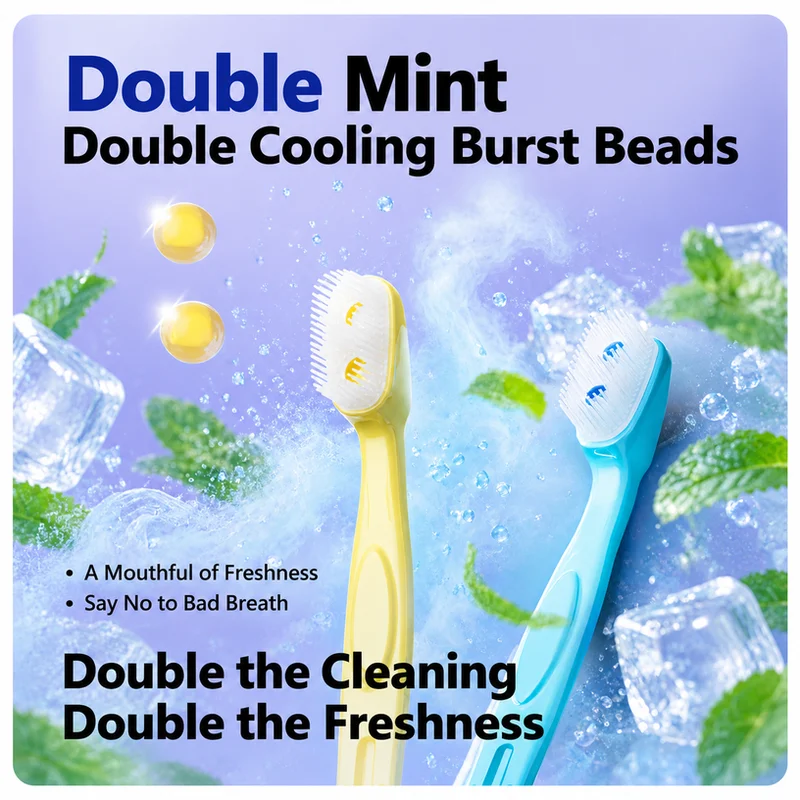 YUNCHI YS06 Travel Dental Toothbrush Kit Nano Silicone Bristles Tongue Cleaner Toothpick Mint Toothpaste Fresh Breath Portable