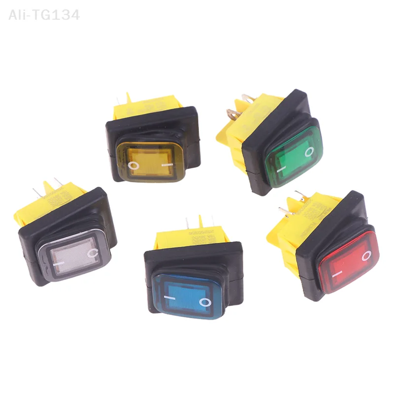 مفتاح هزاز مقاوم للماء مع LED، تشغيل إيقاف، شديد التحمل، 4Pin، DPST، IP65 مختوم، T85، 12V، 220V، 30A، 1 قطعة