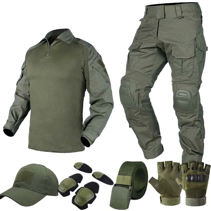 Gen3 Green Tactical Suits Outdoor G3 Uniform Training Suit Hunting Shirts Cargo Pants Paintball Sets Wear Resistant Men Clothing