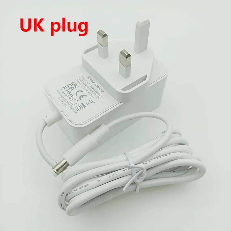 Voeding 12V 2A DC 12V 2A Wit 12V 2A Voeding 12V 2 Ampère 12V 2A Stroombron UK Stekker EU US Wit Voeding DC 5.5x2.5mm