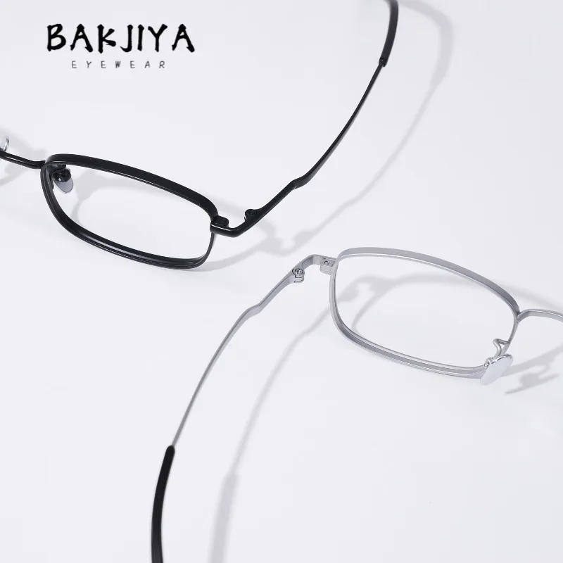 

New Pure Titanium Square Small Face Narrow Rim Height Number Prescription Eyeglasses Frame Men Women Retro Ultralight Eyewear