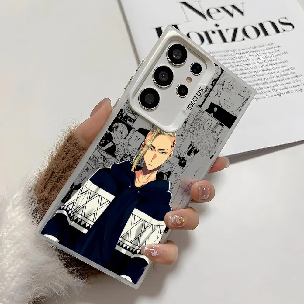 애니메이션 D-드라켄 폰 케이스 삼성 갤럭시 S25 엣지 S24 S23 S22 S21 S20 울트라 실리콘 컬러풀 실버 폰 케이스