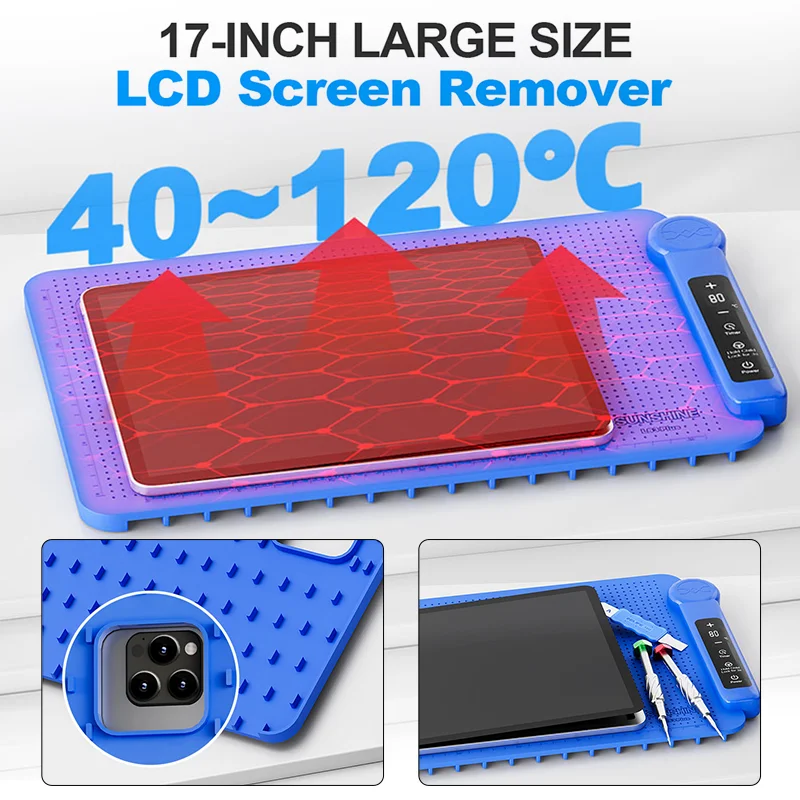 SUNSHINE LS3 PLUS LCD Screen Separator Timed Shutdown, 40~120℃ Adjustable for Mobile Phones and Tablet Screens Below 17 Inches