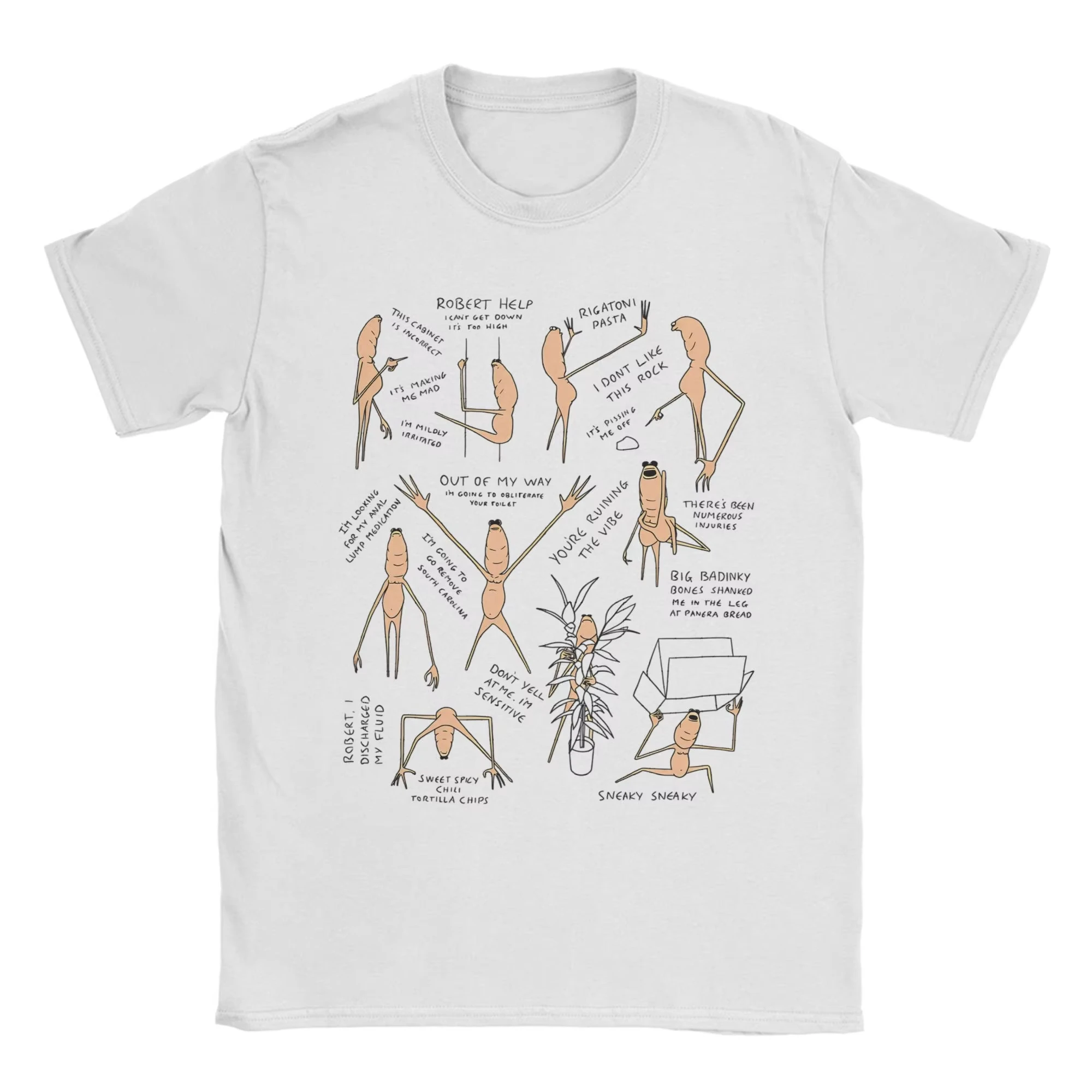 ملابس الرجال للجنسين ماركوس الدودة مضحك ميمي تي شيرت للرجال رهيبة 100% القطن تي شيرت الياقة المستديرة قصيرة الأكمام تي شيرت #2