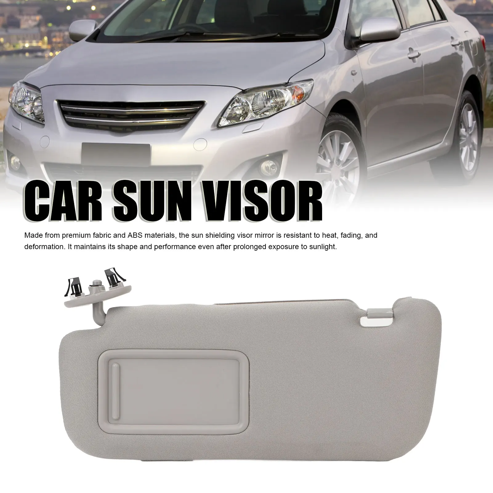 Sun Shielding Visor Mirror Stylish Look Grey Deformation Proof Car Sun Visor UV  Anti Glare for  2007 To 2013