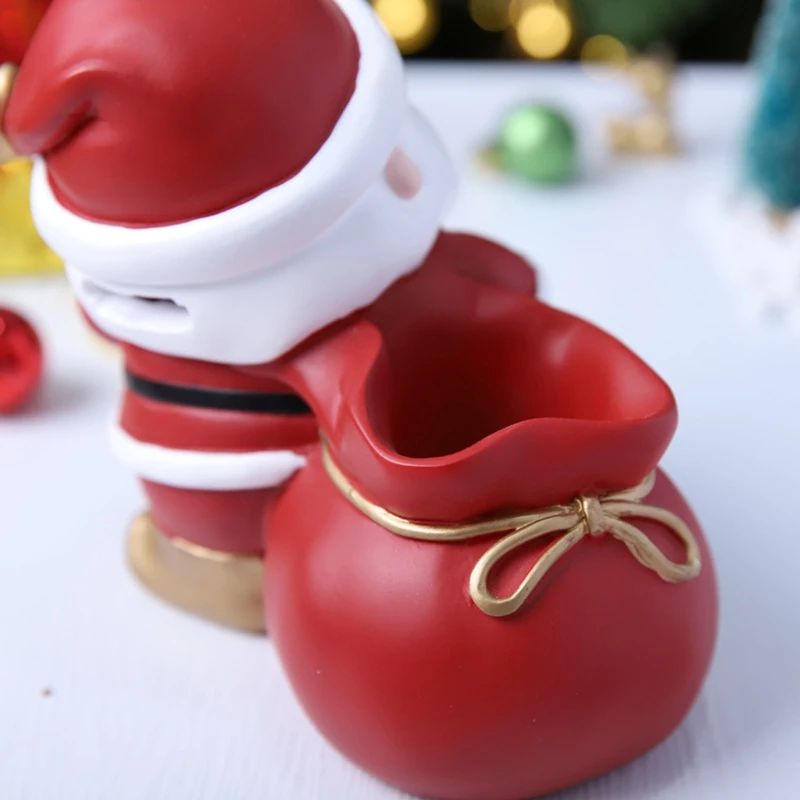 Hars Penhouder Kerstman Apple Tas Patroon Potlood Cup Voor Meisjes Jongens Kids Duurzaam Bureau Organizer Make Borstel Houder