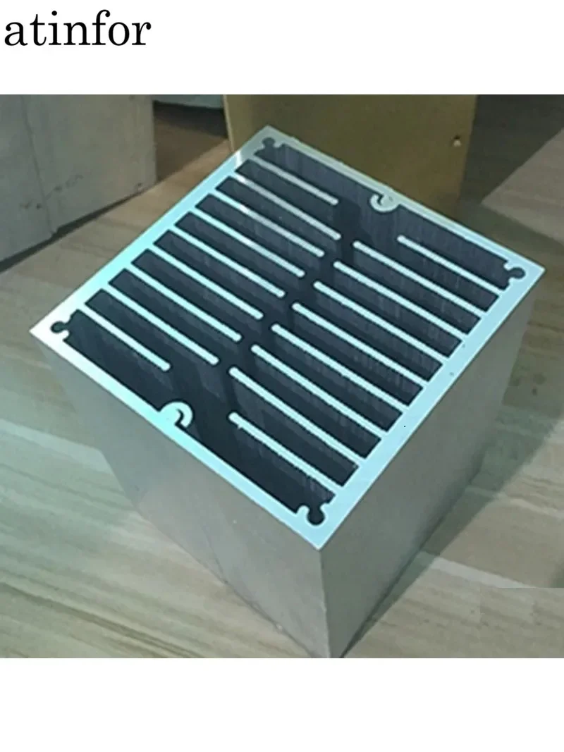 Atinfor 80x80 mm Quadrado de Alumínio Redondo Dissipador de Calor do Radiador para Resfriamento Refrigerador Eletrônico Dissipação de Calor do Chipset