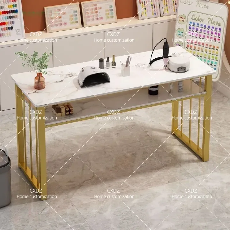 Ins Style Nail Salon Economical Nail Art Table Chair Set Japanese Simple Double Station for Business
