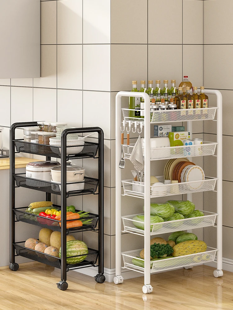 

Кухонная многофункциональная корзина для хранения овощей Ra, железная художественная маленькая тележка для овощей, корзина для хранения, органайзер