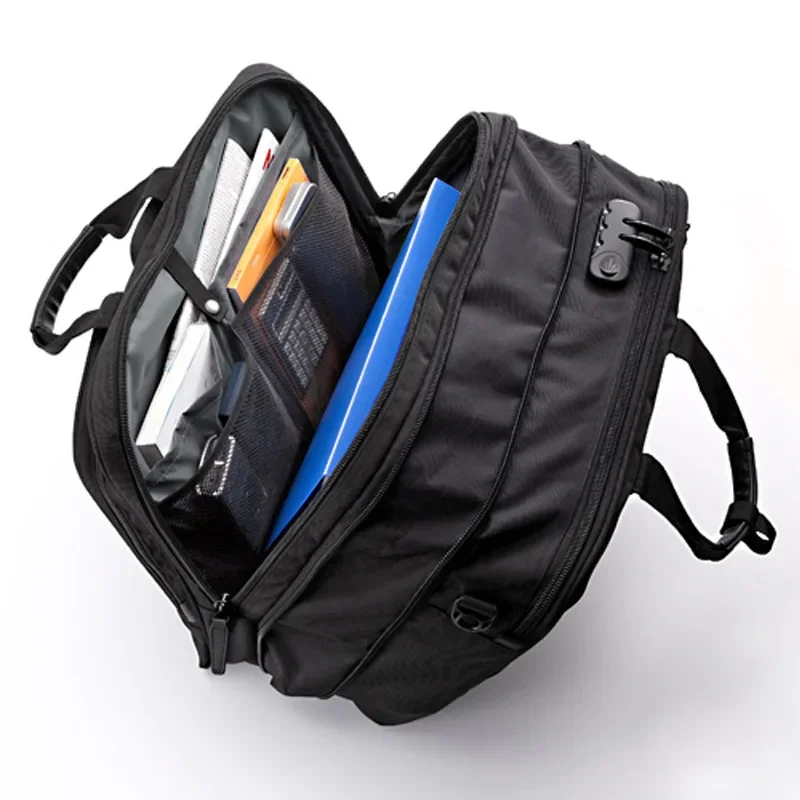 Large Capaci Cuter Bag with Password 3WAY Handheld Double oulder Bapa Waterproof Busin Nylon Notebook Bag    AS