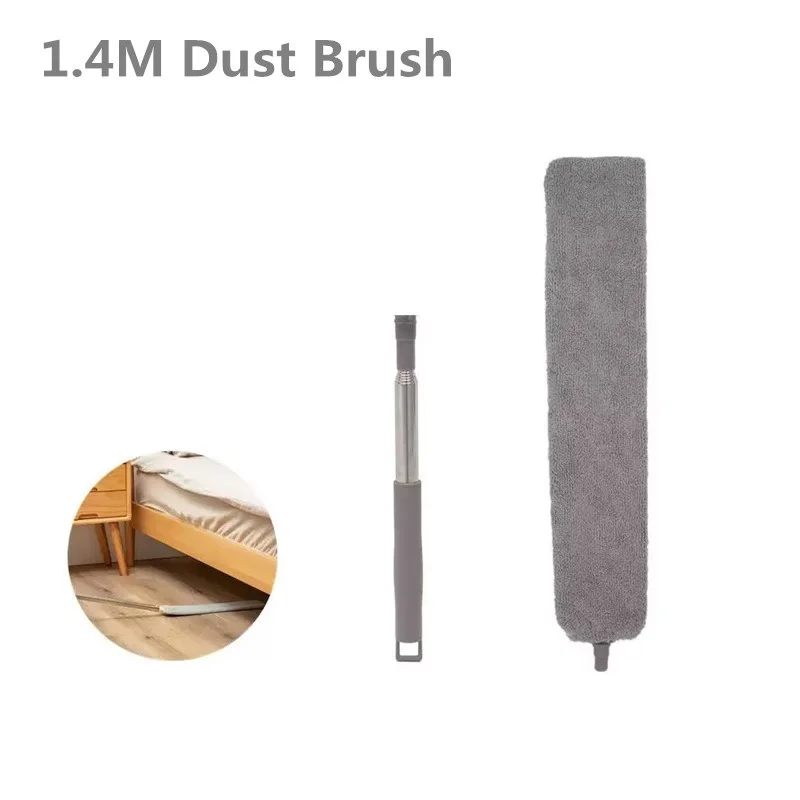 Gap Dust Cleaner Retractable Microfiber Flexible Long Flat Gap Duster Brushes with Extendable Pole Household Cleaning Tools