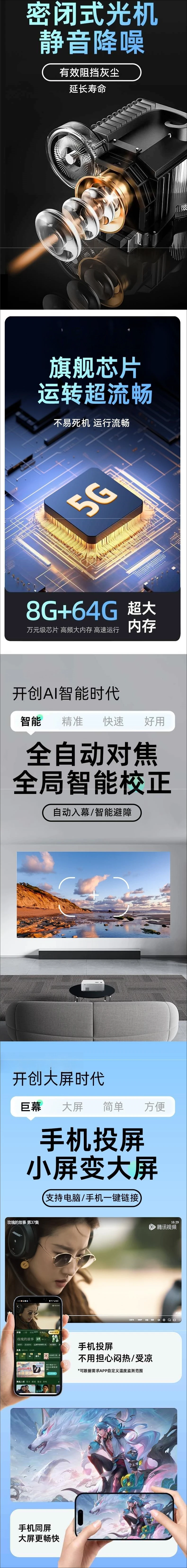 Projektor, Heimkino, Tagfahrlicht, direkte Projektionsfirma, Treffen mit hoher Auflösung