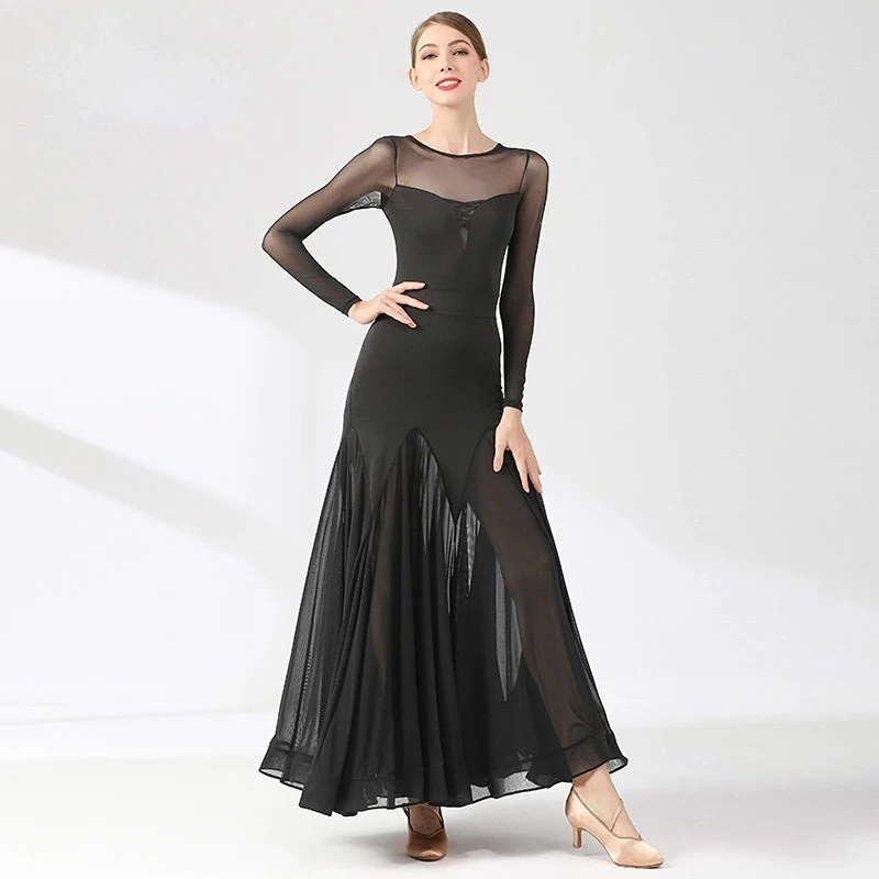 Modern Dance Dress National Standard Dance Ballroom Dance Performance Long Dress Tango Dance Costumes Flamenco Stage Waltz