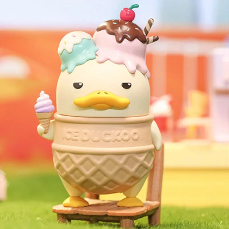 POP MART Ice Cream YA DUCKOO Action Figure Toys Room Car Decor Gifts for Kids Original Cute DUCKOO Anime Figures Doll Toys