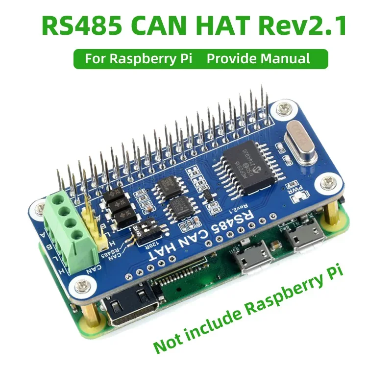 

Raspberry Pi RS485 CAN HAT 3.3V MCP2515 SP3485 SPI Interface Allows Stable Long-Distance Communication for Pi 4B/3B /3B/Zero