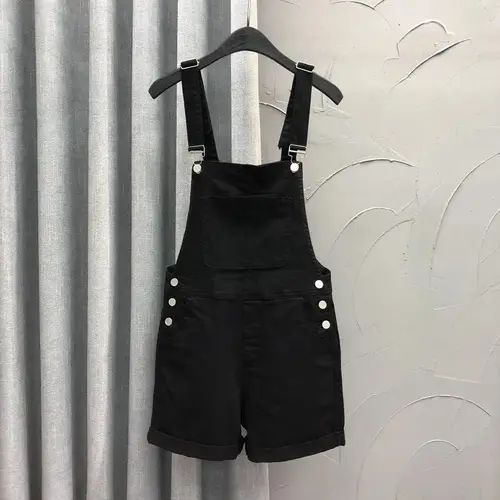 Imagen 2 del producto Monos de mezclilla holgados para mujer, traje de pierna ancha sólido Harajuku para estudiantes, estilo imperio coreano elegante, colores puros, dulce
