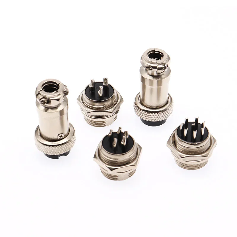 1pcs GX16 Aviation Plug Socket 16mm Connector GX16-2/3/4/5/6/7/8/9/10 Pin Male Female Plug Socket Electrical Cable Connector