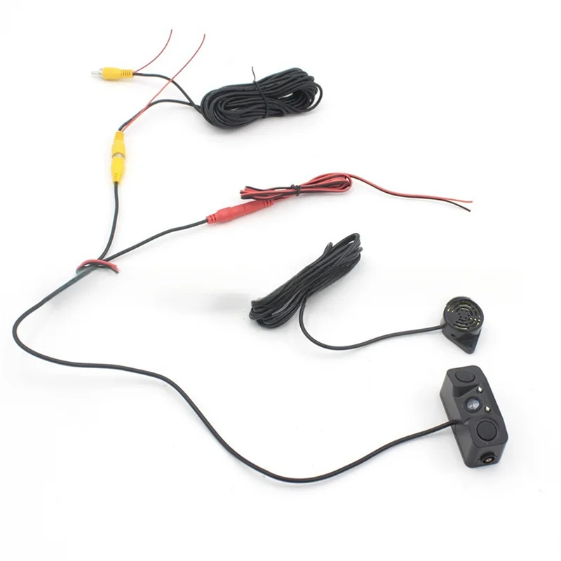 

CCD Car Rear View Camera 3-In-1 Parking Radar Detector Sensor Night Vision LED,Radar To Navigation Display