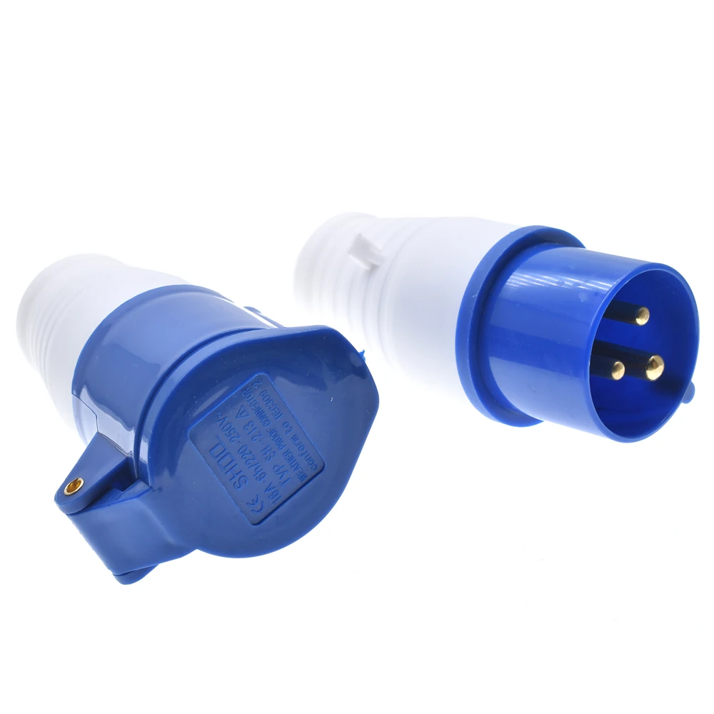 3Pin 2P+E IP44 Waterproof Male Female Electrical Connector Power Connecting Industrial Plug Socket IEC309-2 16A/32A 220V-250V AC