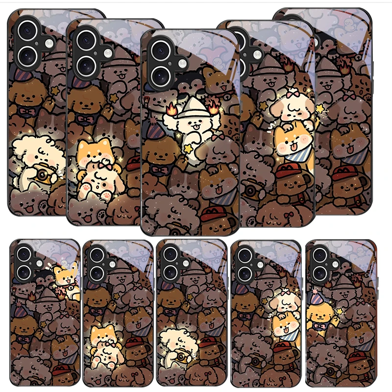

Magic Hat White Ghost For iPhone 17 Air 16 E 15 Plus 14 Pro Max 13 12 mini 11 5 6 7 8 Plus XR XSMax SE Black Glass Phone Case