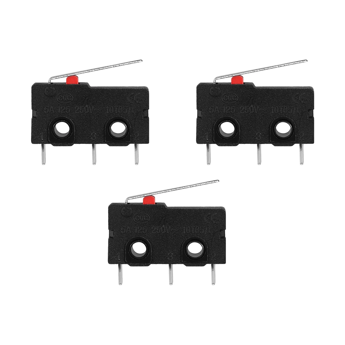 

10pcs Micro Switch 125V 5A Spdt 1No 1Nc Short Straight Lever For Home Appliances Electronic Devices Industrial Automation