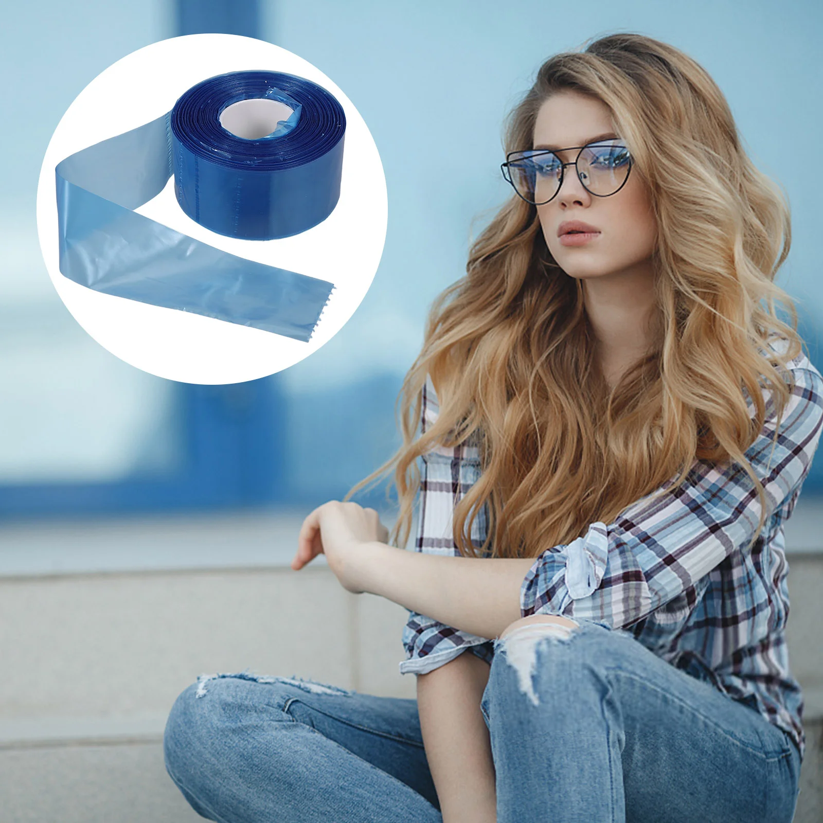 

Eye Glasses Hair Perming Cover Eyeglasses Foot Disposable Protector for Dyeing Blue Protective Man