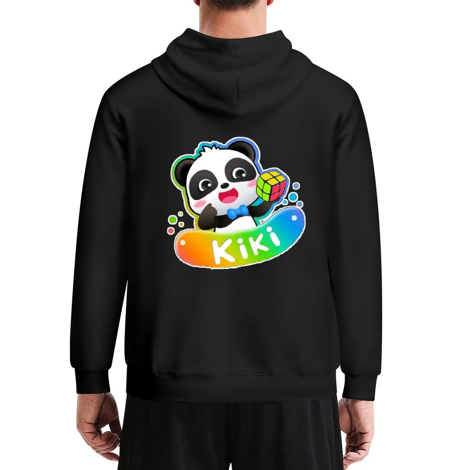 

kiki panda Hoodie hooded shirt autumn clothes men's sweat-shirt korean style clothes anime hoodie