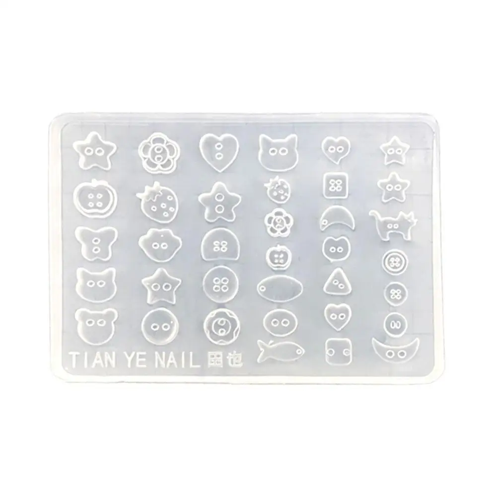 Silicone Nail Art Molds, Easy To Use Non-Stick For Resin & Gel Small Button Shape Perfect For Nail Art, Resin Jewelry, Earrings