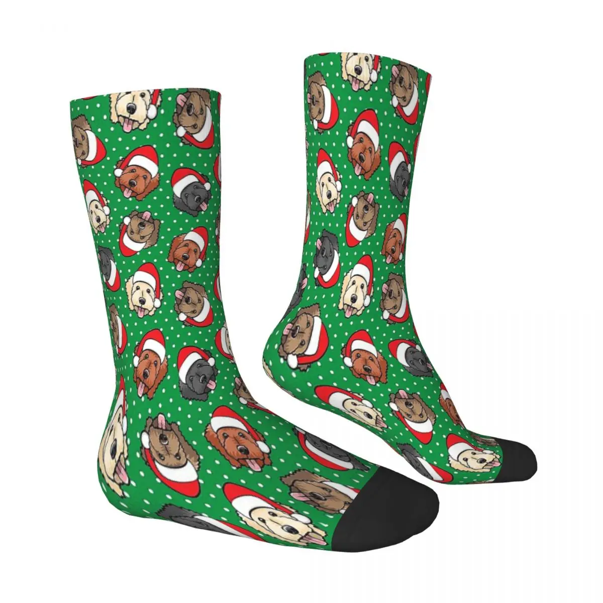 Christmas Doodles Goldendoodles On Polka Dots Labradoodle Labradoodles Labrador Dog Doge Socks Male Mens Women Stockings