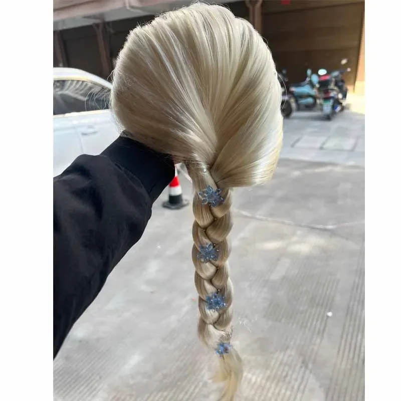 Children Wigs Princess Girls Frozen Elsa Anna  Accessories Kids Ariel Halloween Wigs Hair Accessories