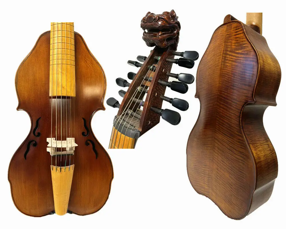 

Baroque Style SONG master 6x6 strings 25 1/2" viola da gamba, two bridges #12752