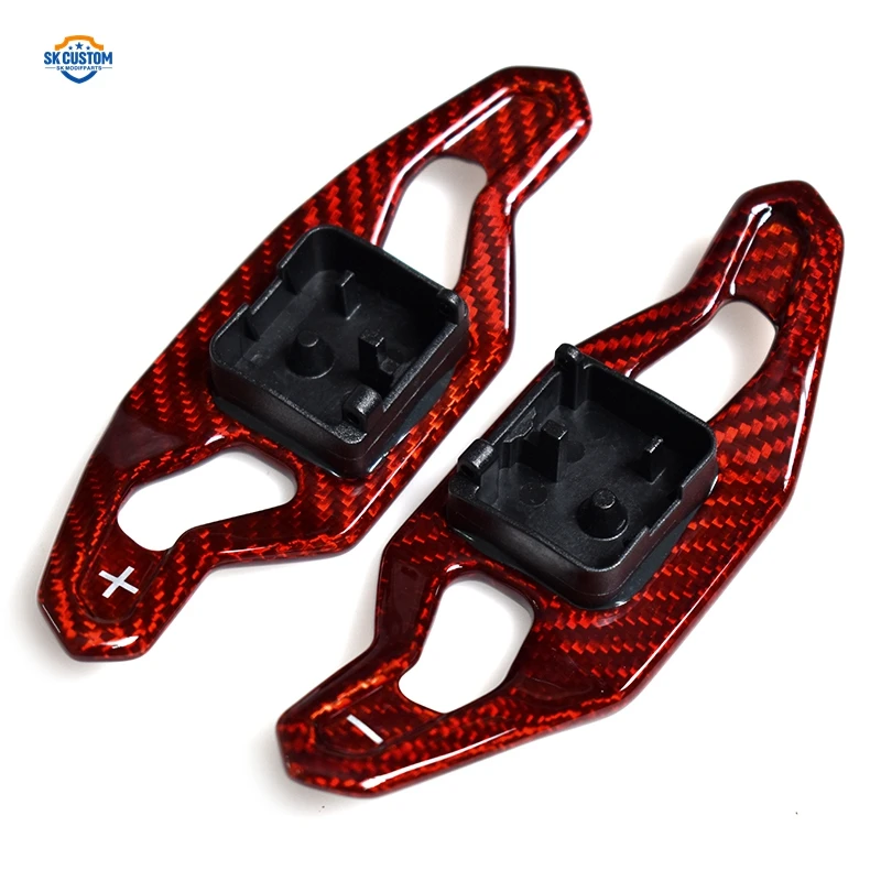 Carbon Fiber Steering Wheel Paddle Shift for Audi A3 Q3 S5 A4 S4 B8 Q5 S6 A5 S5 Q7 SQ5 Q6 S6 C7 TT TTS RS3 A7 S7 A5 RS6 A8 S8 S3 - view 4