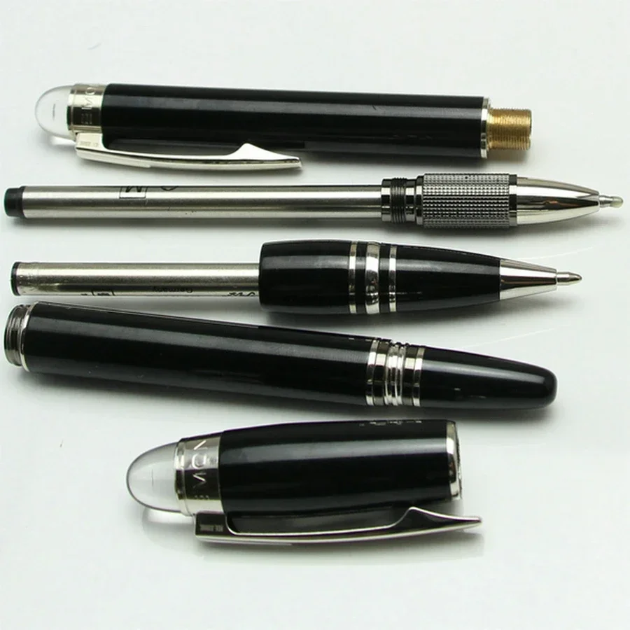 Classique Luxury MB Monte Black Resin Metal Star Ballpoint Roller Ball Blance Pens Signature Fountain Series Code NDL33966L